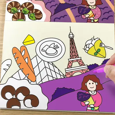 Children's geography coloring book ages 2-6, world travel theme - 3