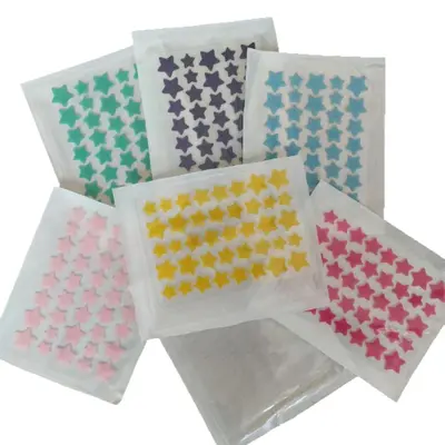 Hydrocolloid Pimple Patch Fluid and Pus Absorbing Colorful Star