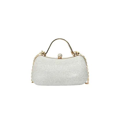 Chain Handbag for Women, Rhinestone Evening Bag and Crossbody Bag - 6