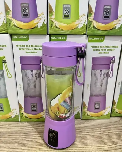 Portable mini electric juicer 6-blade USB rechargeable - 8
