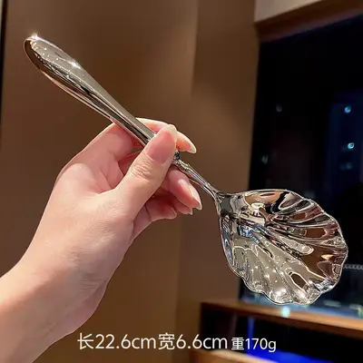 Large Stainless Steel Goose Egg Ladle, Soup Serving Spoon - 11