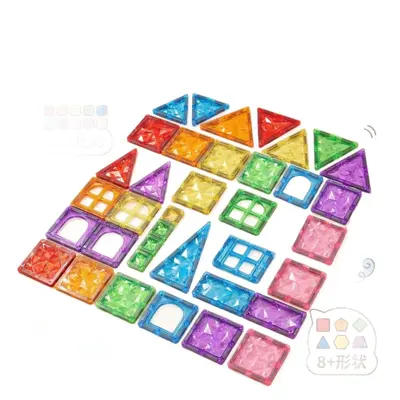 Farbige Fenster Eiskristall-Magnetbausteine Konstruktionsspielzeug für Kinder Lernspielzeug DIY Freie Montage Lose Großhandel Hersteller Eissplitter - 5