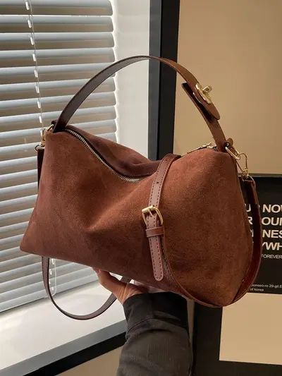 Damen-Schultertasche, großes Fassungsvermögen, schlichtes Pendlerdesign