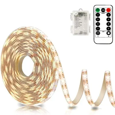 Waterproof Self-Adhesive LED Strip Light with Battery Box and Remote - 7