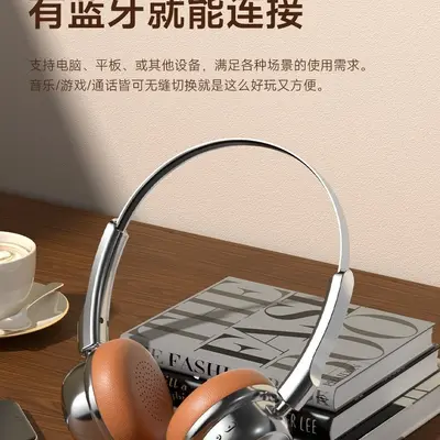 Retro Over-Ear Headphones, Wireless, Noise Cancellation