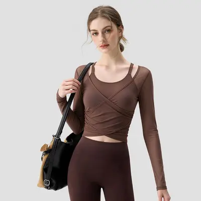 Women's Yoga and Pilates Set with Mesh Cover-Up, 2026 - 9