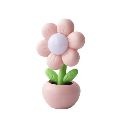 Battery Table Lamp Cartoon Flower DIY Cream Gel Small Night Light Mini LED Desktop Ambiance Lamp Creative Gift Decoration