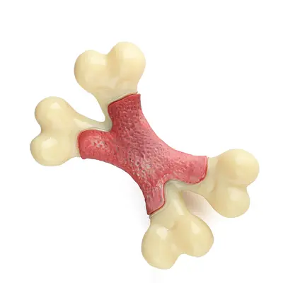 Bacon Flavor Double Bone Chew Dog Toy - 7
