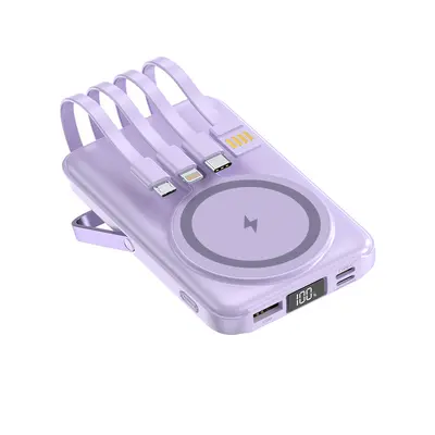 Cross-border Foreign Trade KC15W Magnetic Wireless Fast Charging Metal Stand Power Bank 10000/20000mAh Large Capacity Mobile - 9