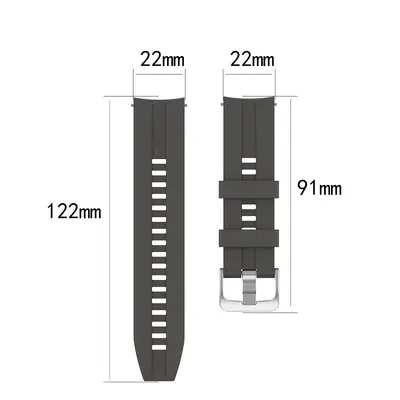 Silicone Watch Strap for Huawei GT4/GT/GT2/GT3, 22 mm / 20 mm