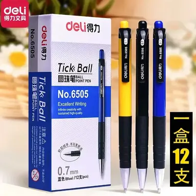 Deli Druckkugelschreiber, blau, 0,7 mm