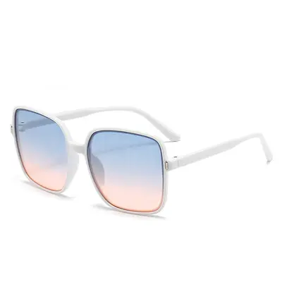 Women's Square Oversized Gradient Sunglasses with Metal Studs, UV Protection - 7