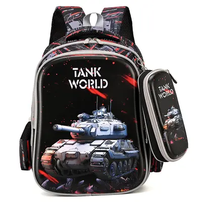 School backpack hard shell 15-inch with stationery box set - 12