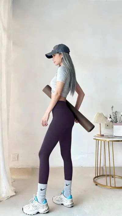 Damen-Yogahose Po-Lifting schnelltrocknend - 8