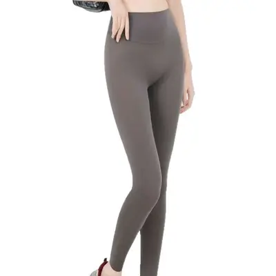 Ultra-ince 10A antibakteriyel klima pantolon güneş koruma süt cilt köpekbalığı pantolon kadın yaz yüksek bel dikişsiz karın kontrolü yoga tayt