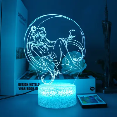 Sailor Moon Tsukino Usagi 3D Night Light Gift for Girls