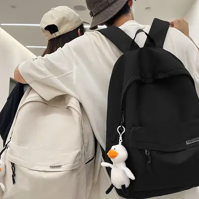 Men's Backpack Simple Large Capacity Travel Backpack Women's Casual Japanese Style Middle School High School College Student School Bag - 4