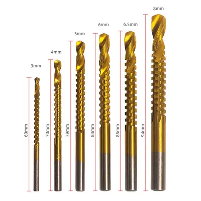 3-8mm Saw Drill Bit, Twist Drill, Woodworking Groove Cutting Tool