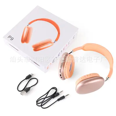 Cross-border popular P9AirMax over-ear Bluetooth wireless headphones, for mobile phones, computers, sports and gaming, direct sales from manufacturer.