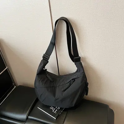2026 Nylon Pleated Tote Crossbody Bag, Large Capacity Dumpling Bag - 8
