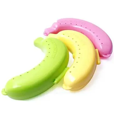 Yeni Plastik Muz Kutusu Yaratıcı Küçük Genel Ticari Ürünler Toptan Fabrika Stoku Büyük Miktarda Taşınabilir Muz Saklama Kutusu