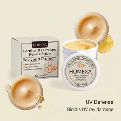 HOMEXA Leather and Furniture Care Cream, Soft Gloss Surface Renewal - 4