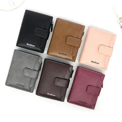 Men's Short Wallet, Buckle Closure, Loose-Leaf Card Holder - 2