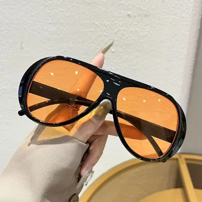 Minimalist Oversized Retro Sunglasses Unisex Light Luxury Style - 9