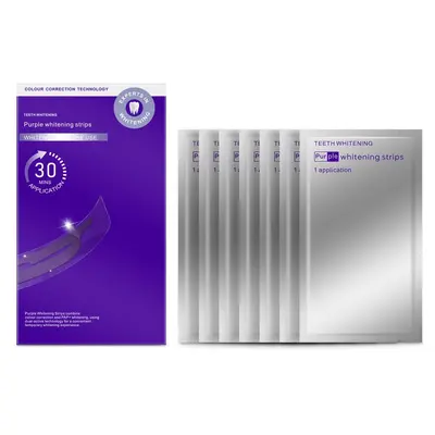 Grenzüberschreitender neuer V34 Violett Zahnaufhellungsstreifen Whitening Strips Zahnbleaching-Streifen aufhellend entgelbend leuchtend weiße Zahnstreifen - 9