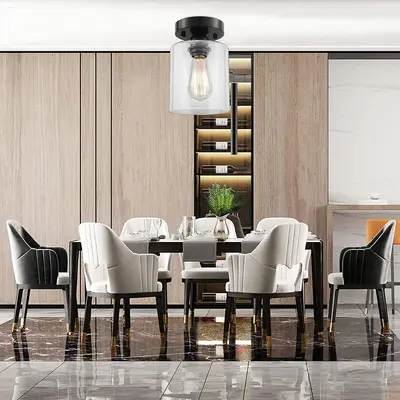 Moderne minimalistische Glas-Deckenlampe für Flur und Schlafzimmer