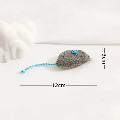 Cat Toy Set with Plush Mouse, Bite Resistant, Includes Catnip - 12