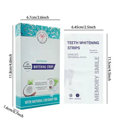 Coconut Flavor 3D Teeth Whitening Strips - 6