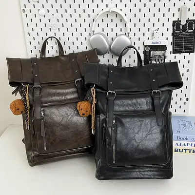Large Capacity Men's Student Backpack and Casual Travel Bag - 5