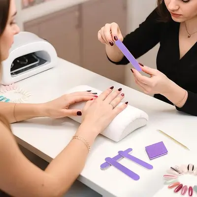 Nail Art Tool Set Sponge Nail File Wooden Sticks Wearing Nail Portable 3-Piece Set Nail Care Tools Kit Wholesale