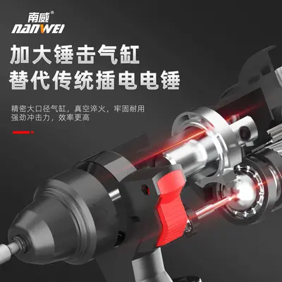 批发无刷电动工具双用电锤冲击钻锂电电锤电镐电钻三合一工具套装