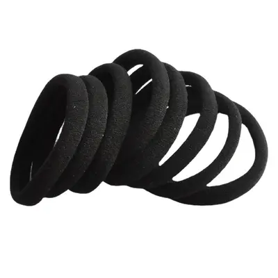 Nahtlose schwarze Haargummis aus Nylon - 5