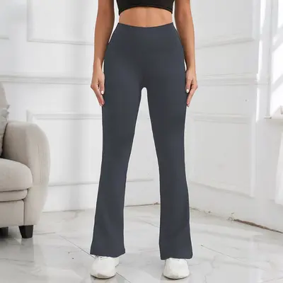 Lift Hip Peach Butt Yoga Flared Pants, High Waist Quick-Dry Fitness Pants for Women - 9