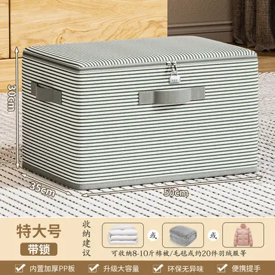 Clothing storage box foldable large capacity with lid - 12