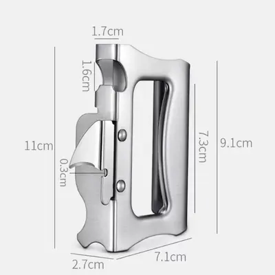 In-Stock Stainless Steel Multifunctional Can Opener Household Kitchen Bottle Opener Tin Can Knife Safe Hand Guard Screwdriver Cross-Border