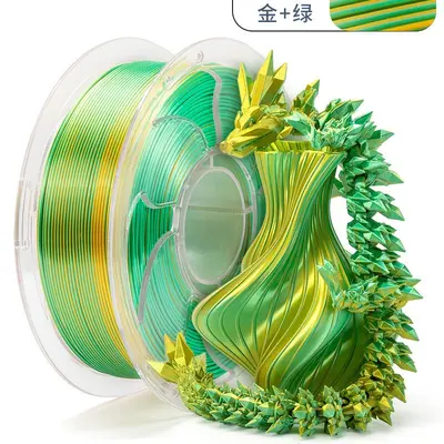 PLA İpek Çift Renkli 3D Yazıcı Filamenti 250G, Bambu Lab ve Creality Uyumlu