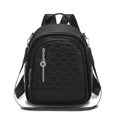 Soft PU Leather Women's Backpack, Minimalist Casual Commuter School Bag - 7