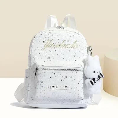 Schlichter Campus-Rucksack mit Punktemuster - 3