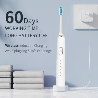 Rechargeable Fully Automatic Electric Toothbrush, Long Battery Life - 5