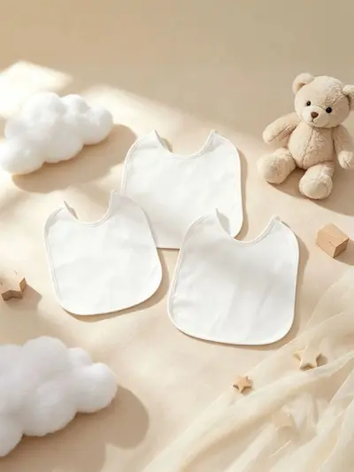 Waterproof baby bib with ties, DIY painting designs