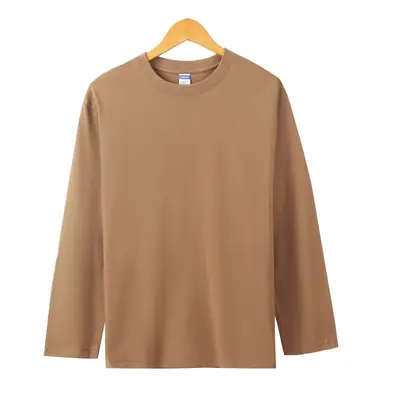 260 gram ağır gramajlı erkek t-shirt, çift iplik pamuk, uzun kollu - 11