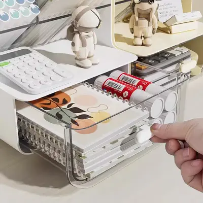 Acrylic Desktop Storage Box with Drawer