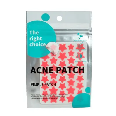 Star Hydrocolloid Acne Patch, Makeup-Compatible, Pus-Absorbing - 6