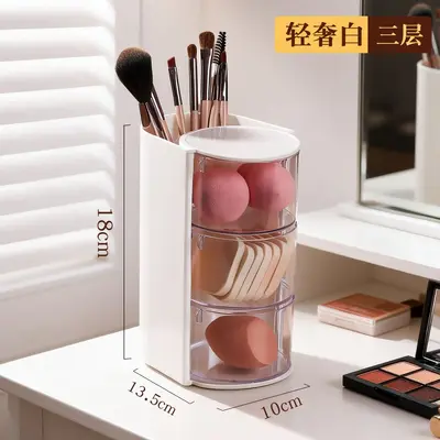 Rotating Make-up Organizer mit Staupschutz - 10