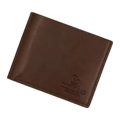 Men's Short Wallet, Solid Color, Large Capacity PU Leather with Coin Pocket - 7