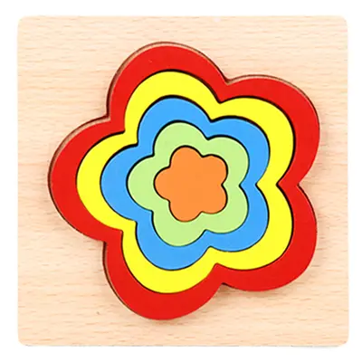 Ahşap geometri puzzle oyuncak, erken eğitim el tutuş panosu - 12